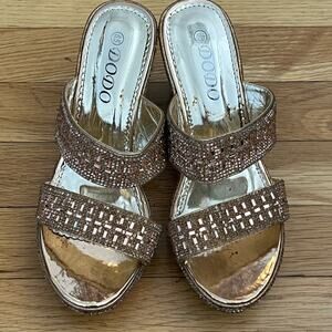 Dodo Gold Platform Wedges - Size 6.5